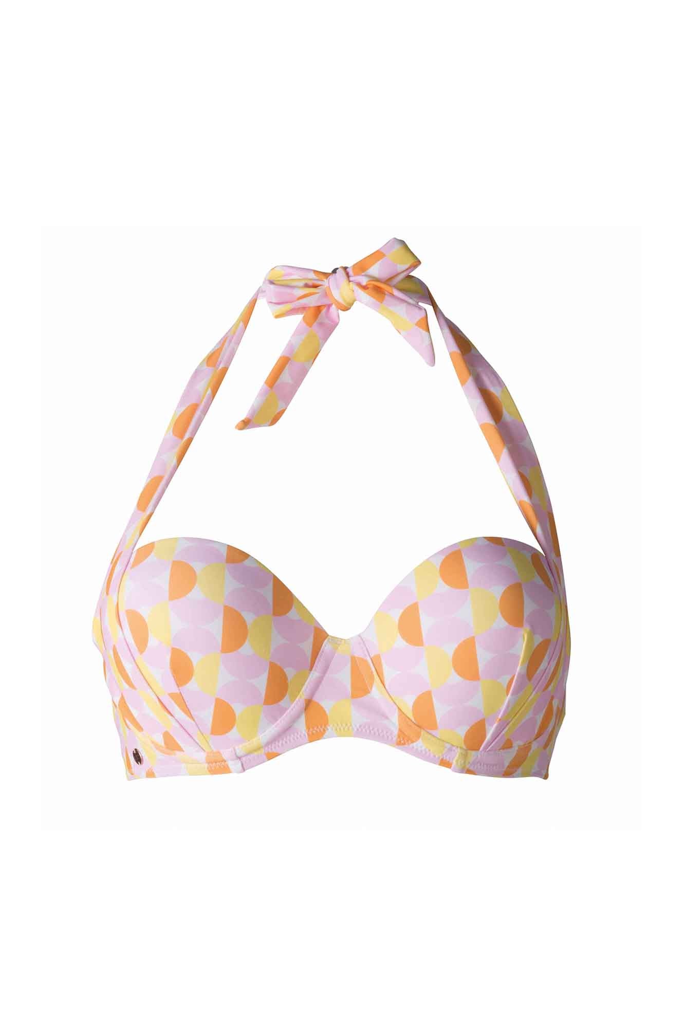 SEVENTIES Bandeau bikini top with multi-position straps