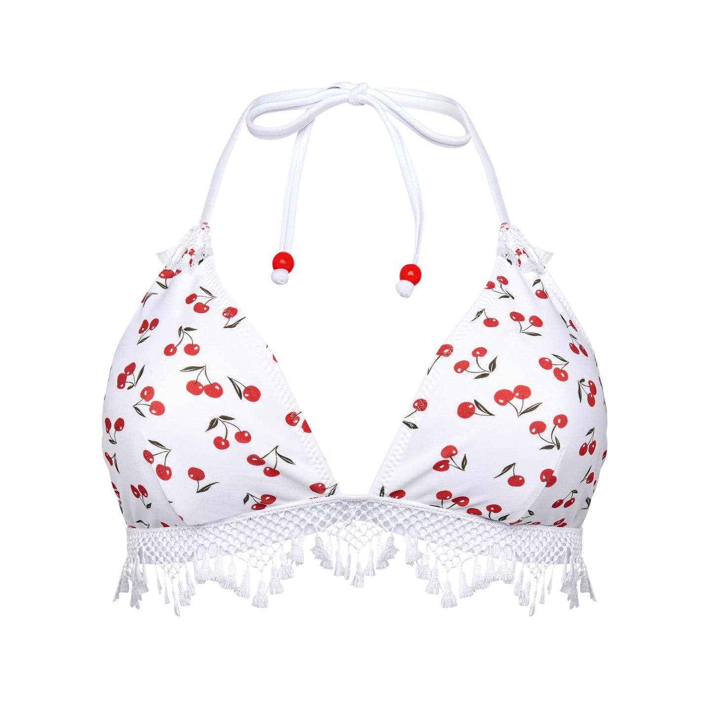Haut triangle ROUGE modèle CERISIER Brigitte Bardot maillot de bain