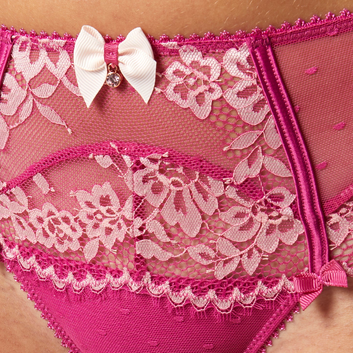 Shorty Tanga EXQUISE ROSE Brigitte BARDOT Lingerie