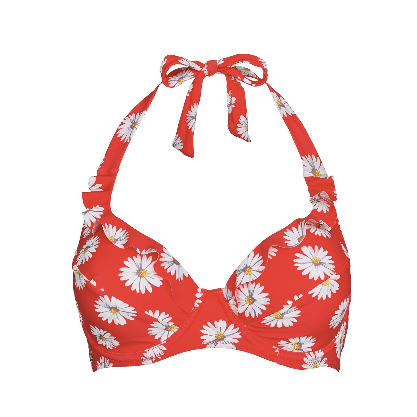 Haut armaturé ROUGE modèle FLORAL Brigitte Bardot bain