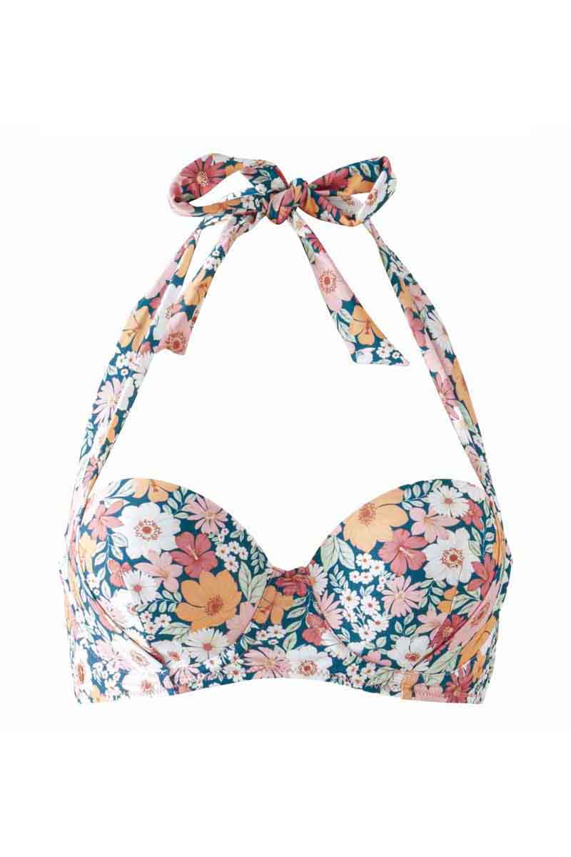 SIXTIES Bandeau bikini top with multi-position straps