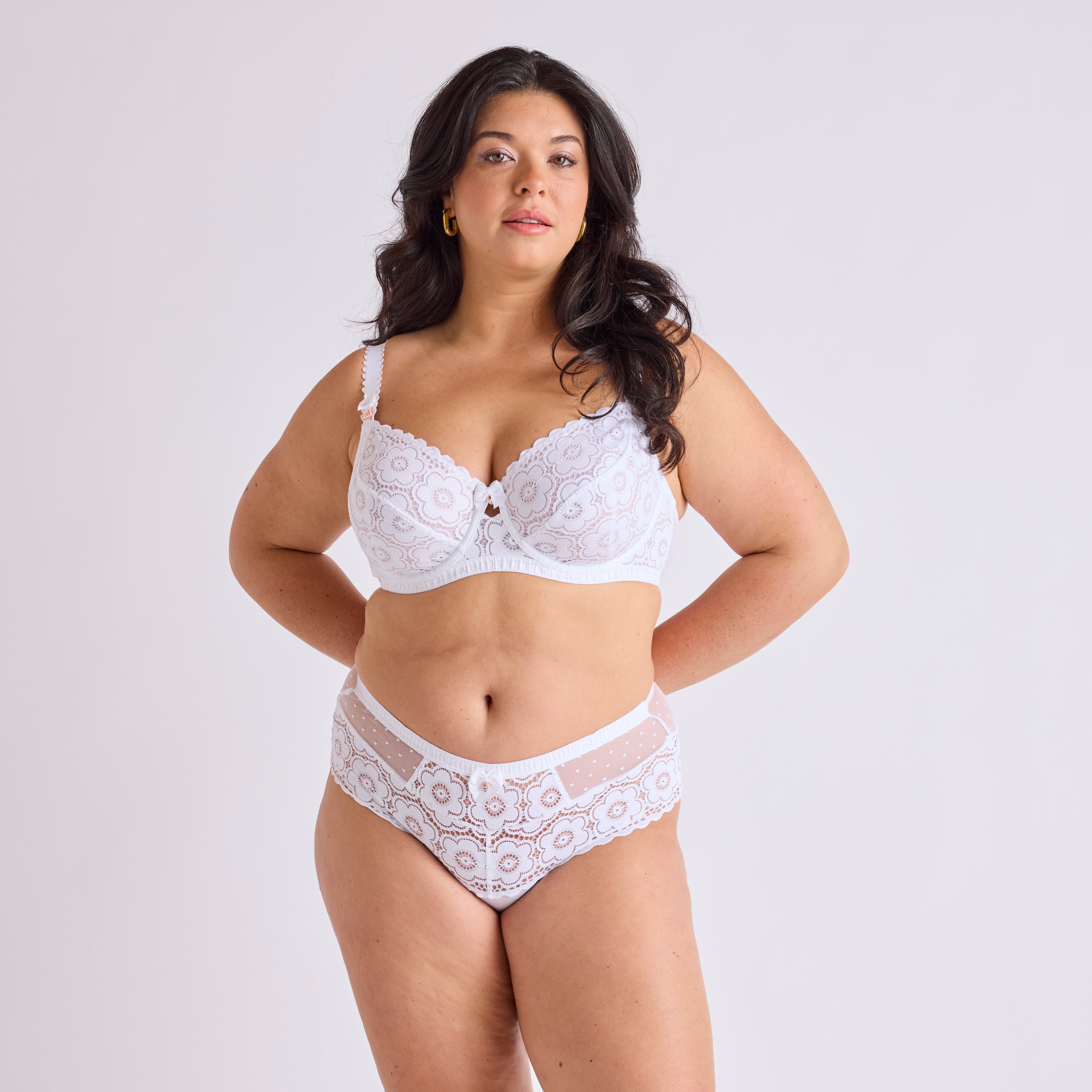 SHORTY GRANDE TAILLE DENTELLE BLANC | AFFINITÉ