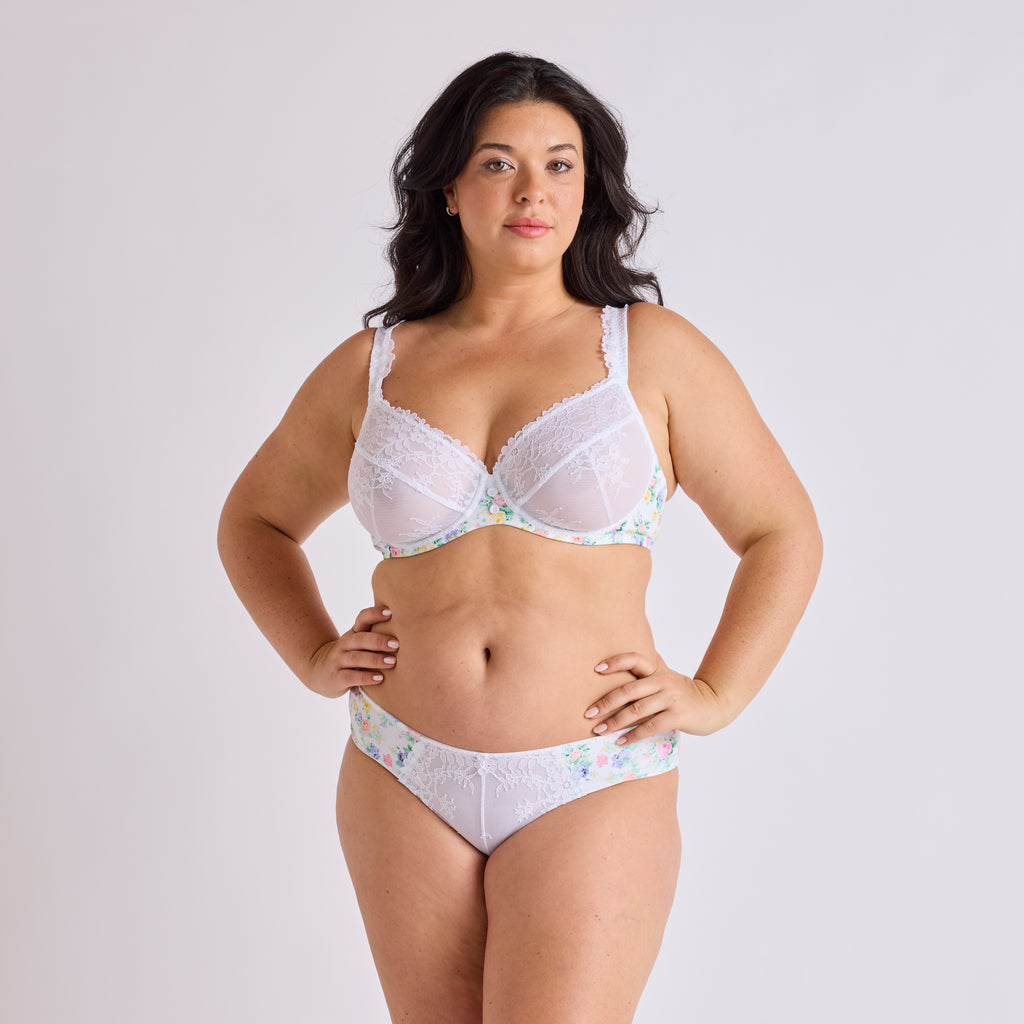 SLIP GRANDE TAILLE MICROFIBRE BLANC | AME