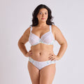 SLIP GRANDE TAILLE MICROFIBRE BLANC | AME