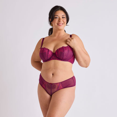 SOUTIEN-GORGE ARMATURES GRAND MAINTIEN PRUNE | CŒUR