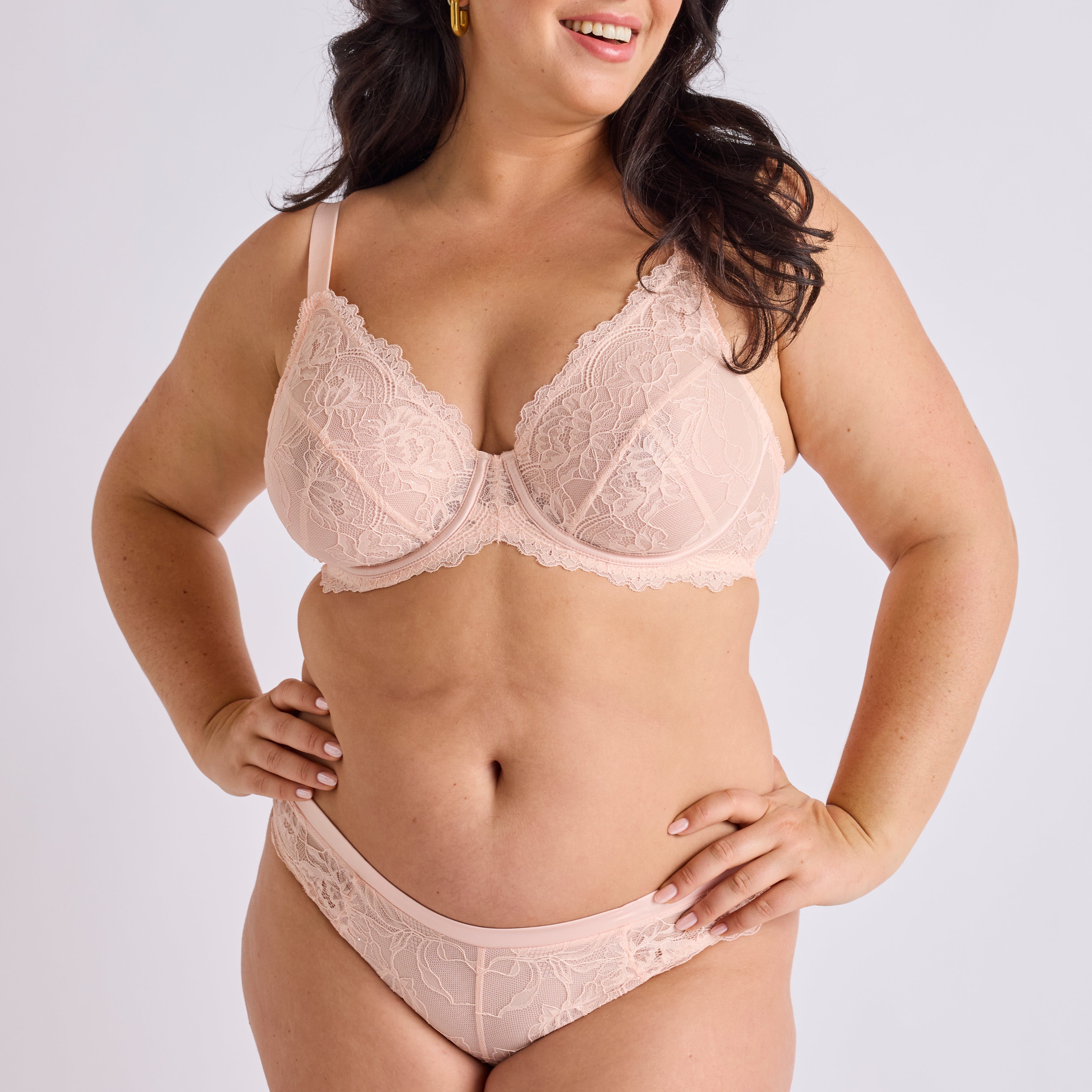 SLIP FEMME DENTELLE SEQUINS POUDRE | ELOGE