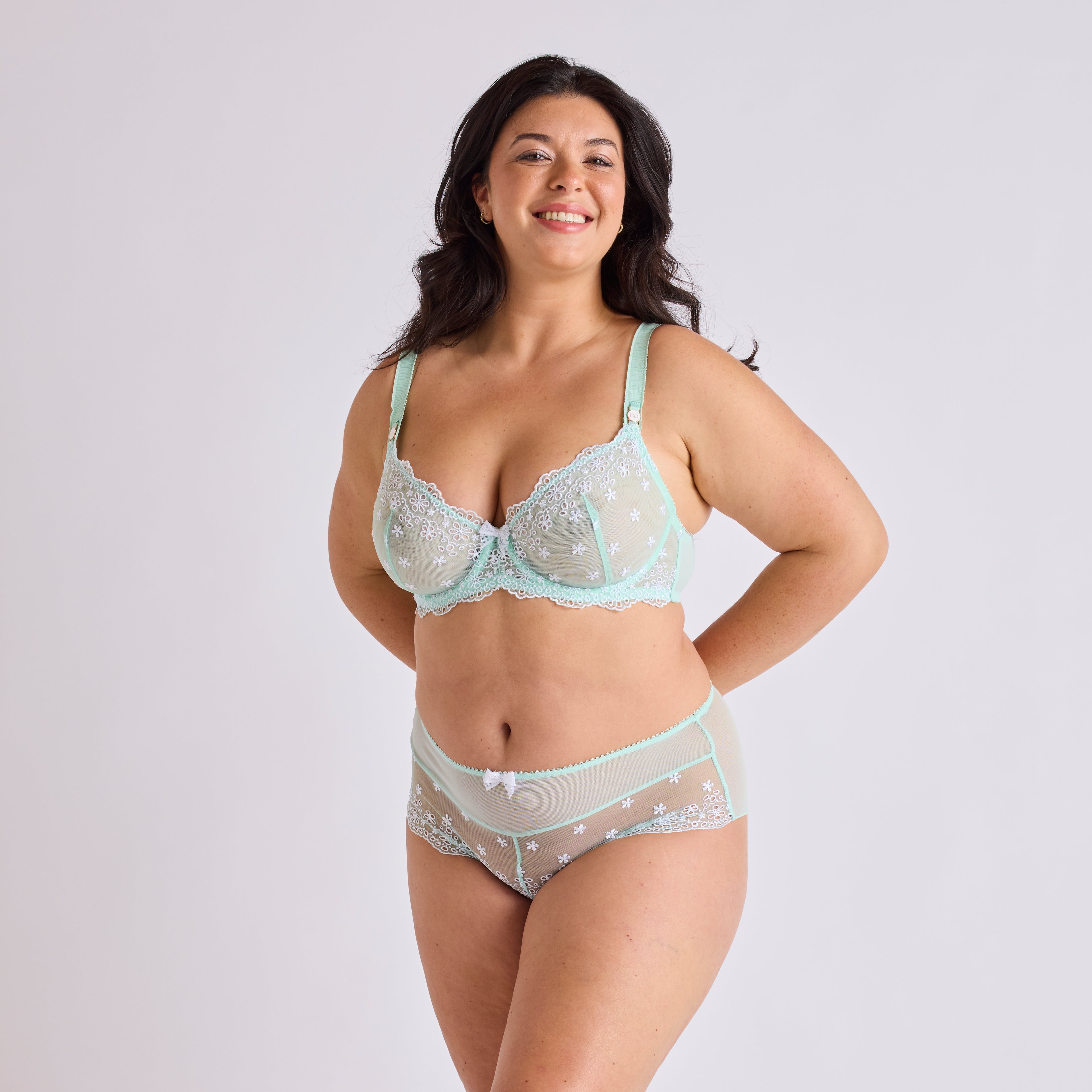 SHORTY GRANDE TAILLE TULLE BRODÉ BICOLORE | SENSIBLE