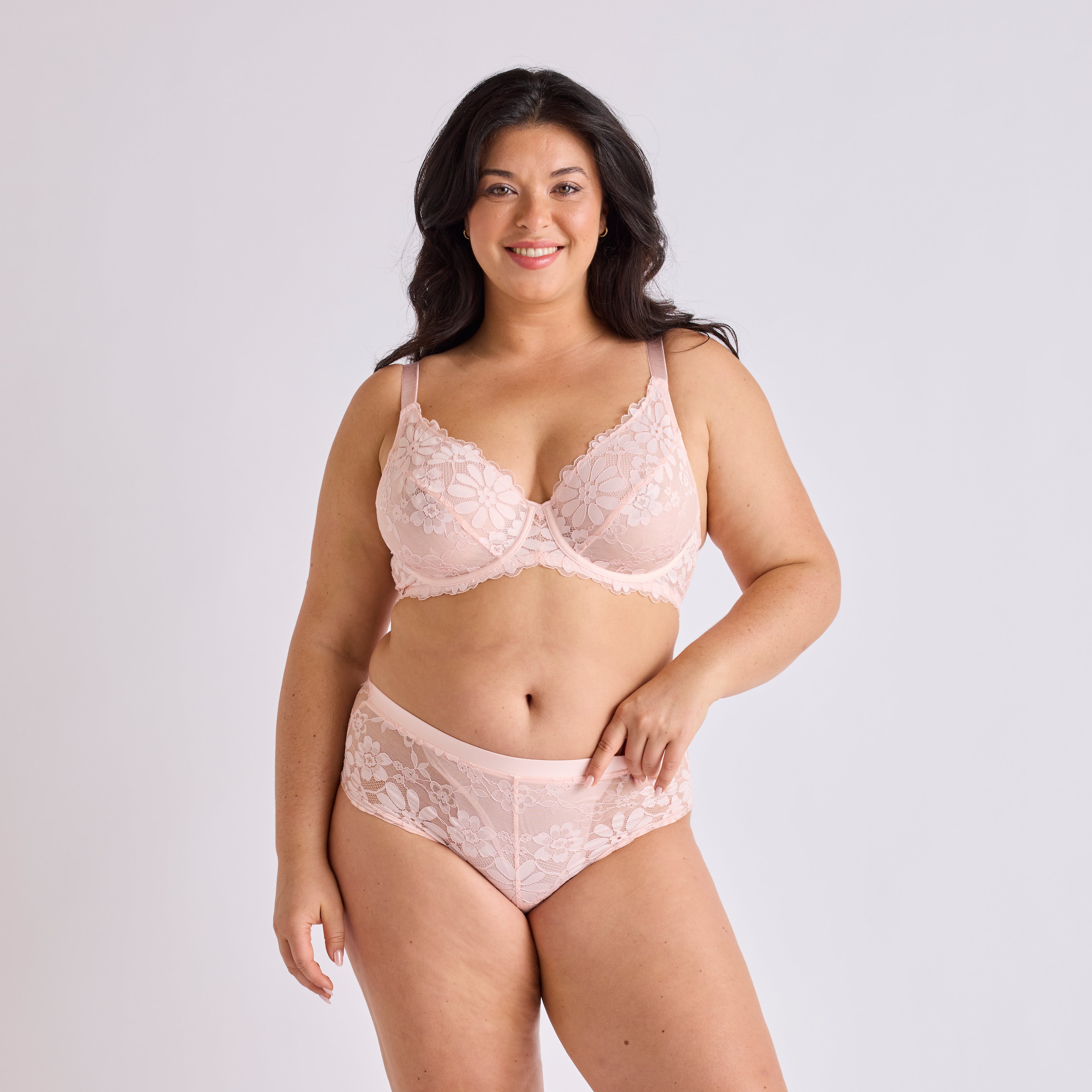 SHORTY GRANDE TAILLE MICROFIBRE POUDRE | VOLUPTE
