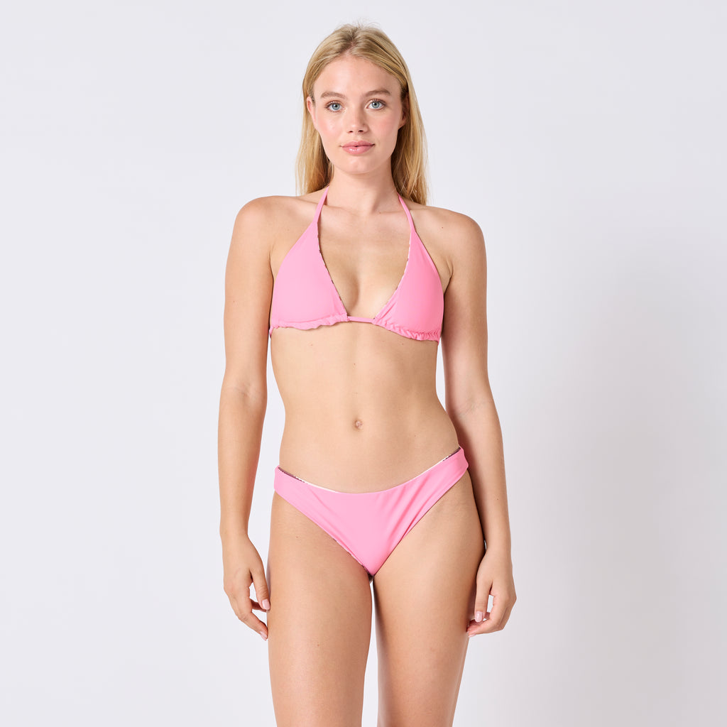 VOYAGEUSE - Haut de maillot triangle réversible