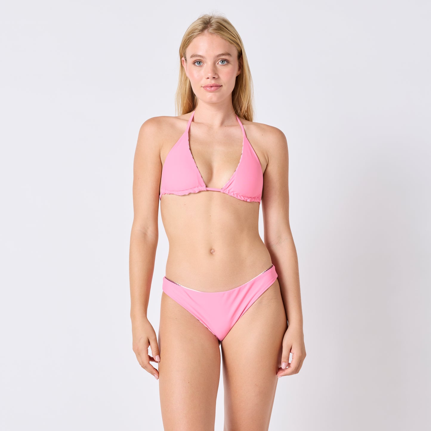 VOYAGEUSE - Haut de maillot triangle réversible