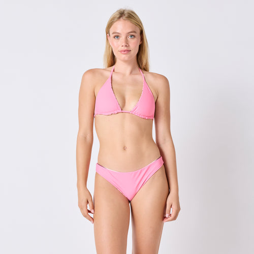 VOYAGEUSE - Haut de maillot triangle réversible