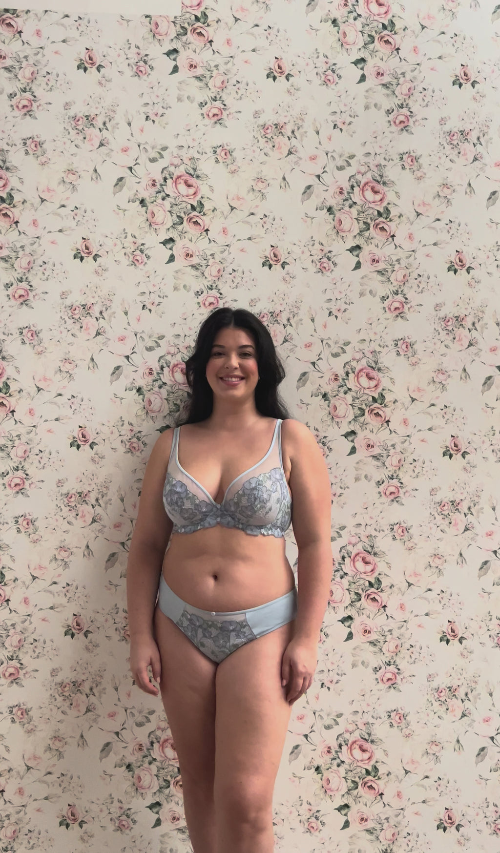 SLIP FEMME GRANDE TAILLE BRODE BLEU | PASSION