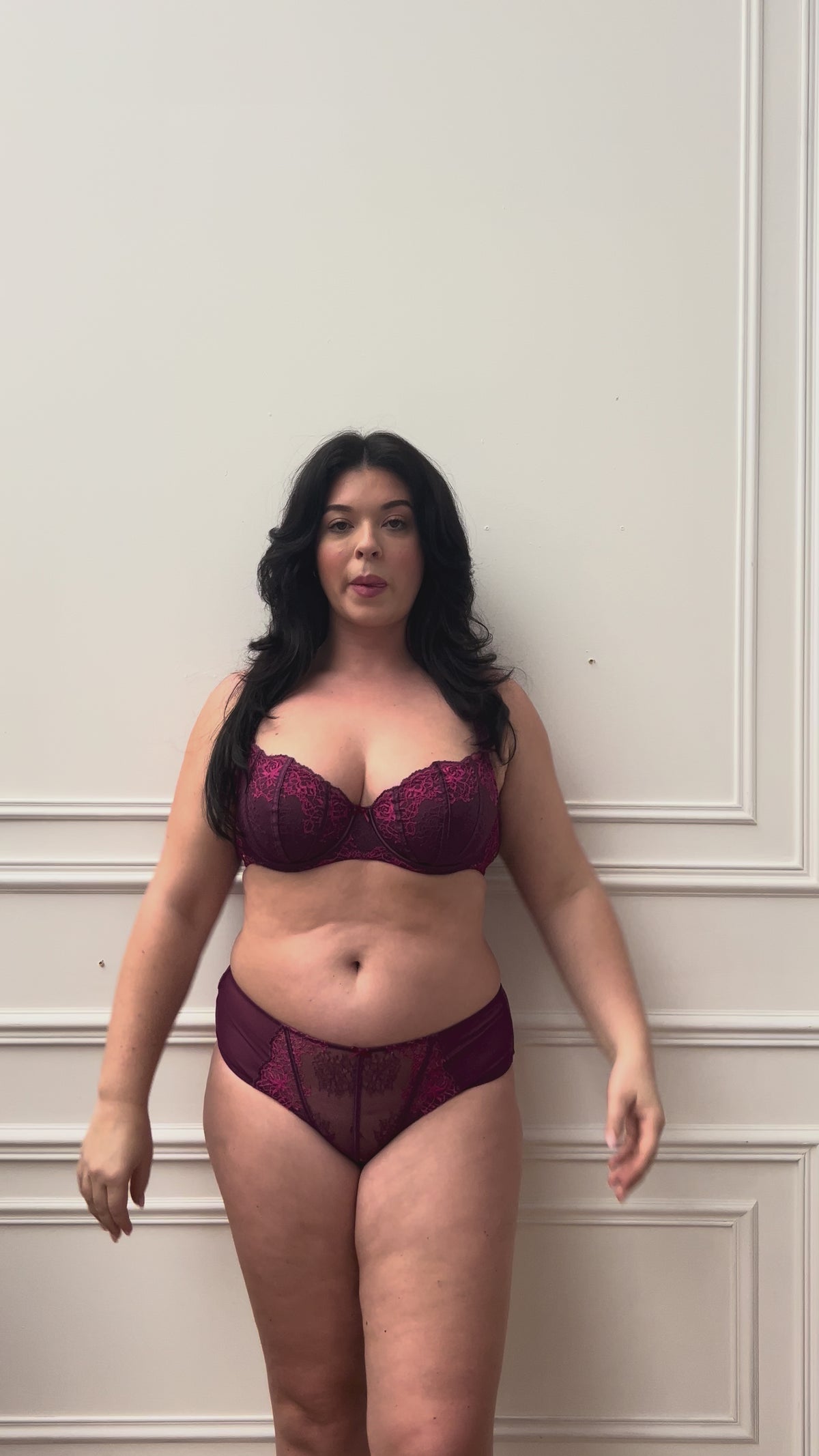 SOUTIEN-GORGE ARMATURES GRAND MAINTIEN PRUNE | CŒUR