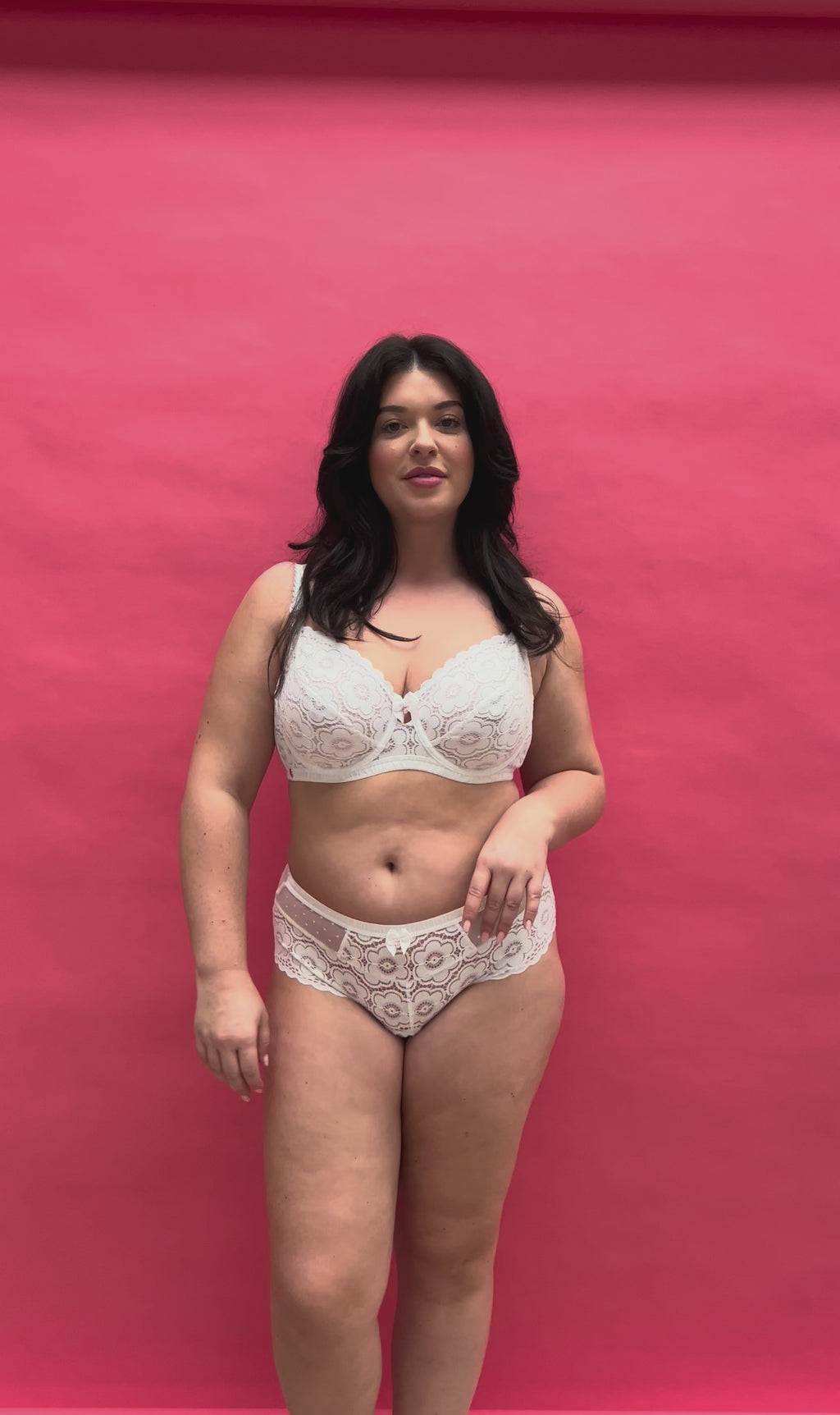 SHORTY GRANDE TAILLE DENTELLE BLANC | AFFINITÉ