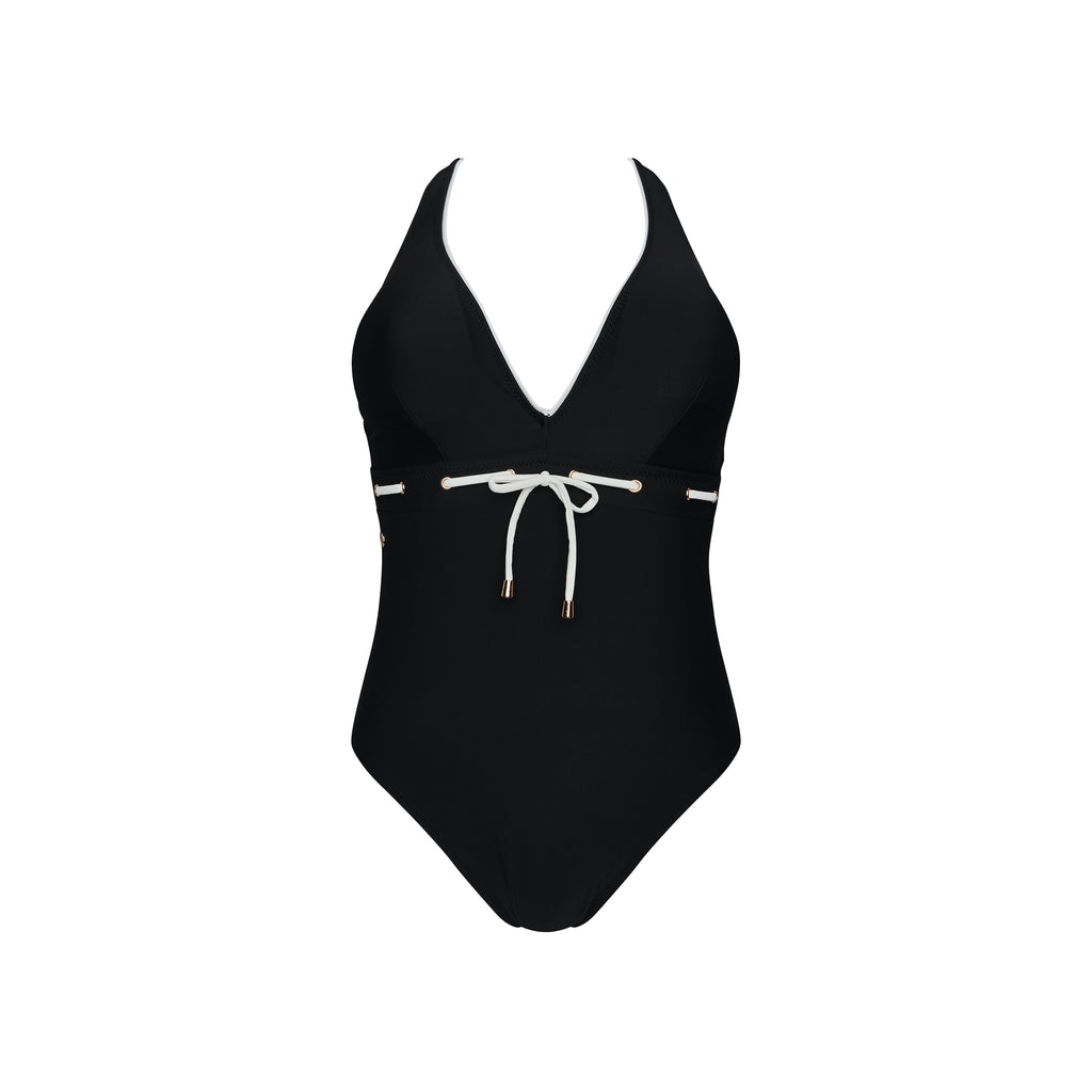 Maillot 1 piece NOIR modèle HORIZON Brigitte Bardot bain