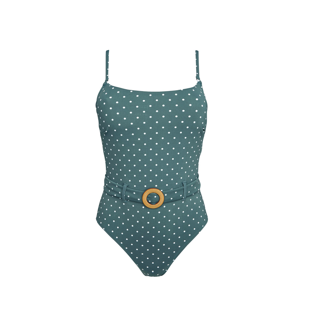 Maillot 1 piece KAKI modèle OLIVIER Brigitte Bardot bain