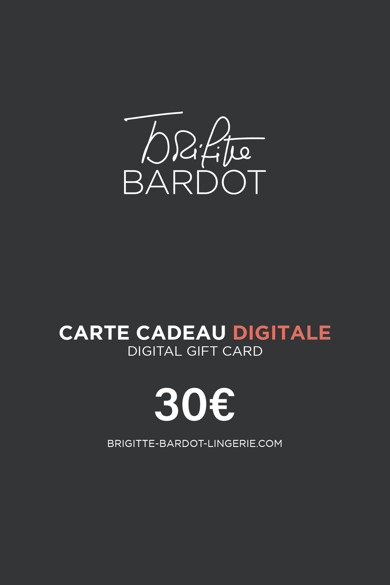 Carte cadeau digitale 30 €